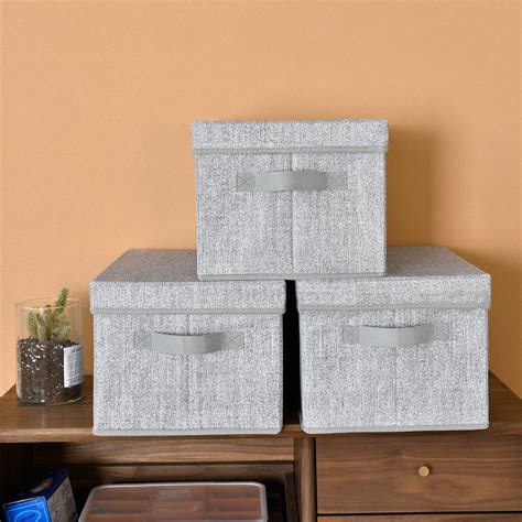 foldable storage box with lid